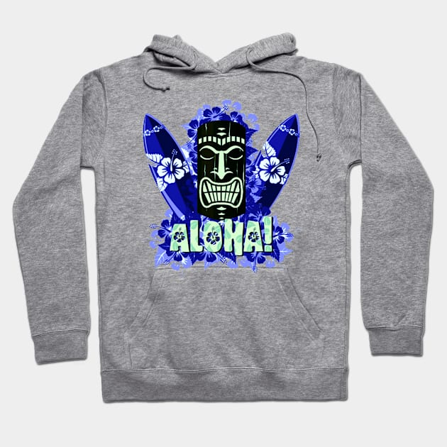 Aloha Tiki Hoodie by tropicalteesshop